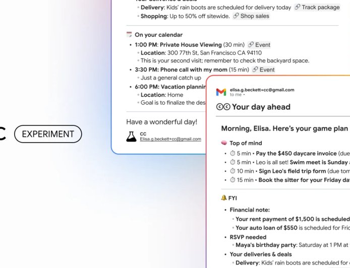 Google推出AI助手 CC：用个性化晨间简报改变忙着刷手机的早晨