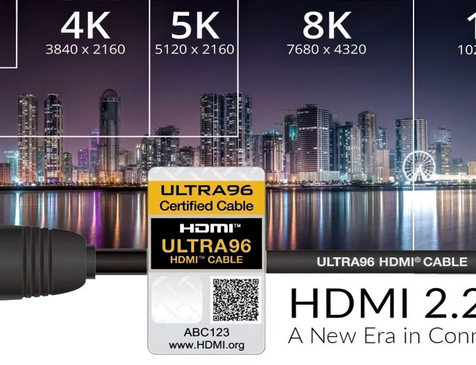 96Gbps带宽成就500Hz超高刷游戏 HDMI 2.2 Ultra96数据线即将首秀