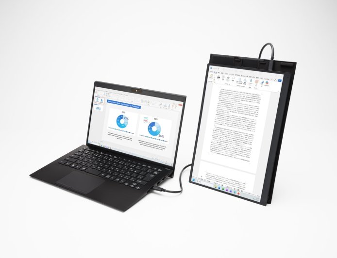 VAIO 升级 Vision+ 14 便携显示器护盖支架：减重超 1/4，支持立式模式