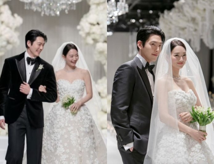 申敏兒婚紗細節曝光！選名人愛牌Elie Saab甜嫁金宇彬　夢幻心型領超美