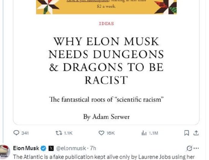 马斯克回应《大西洋月刊》文章 炮轰贝索斯前妻和乔布斯遗孀