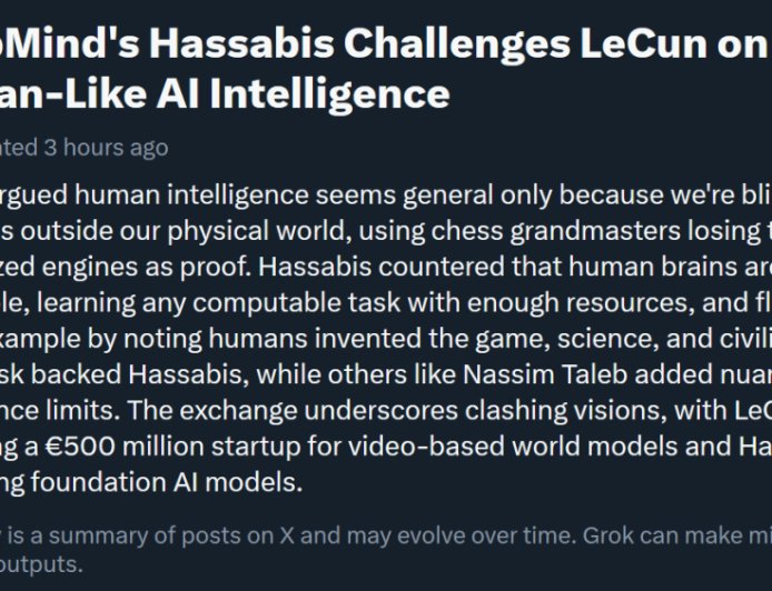 LeCun、哈萨比斯“神仙吵架”，马斯克也站队了