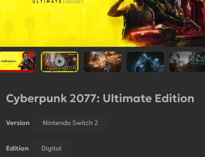 CDPR 手滑打错价：《赛博朋克 2077》Switch 2 版惊现“-75%”超大折扣，已购用户不用补钱