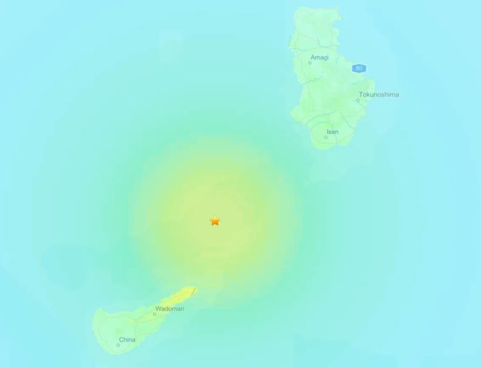 日本鹿儿岛县奄美大岛附近海域 发生5.6级地震