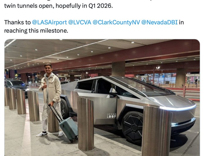 马斯克 The Boring Company 旗下 Vegas Loop 隧道交通服务延伸至拉斯维加斯机场，单程 12 美元