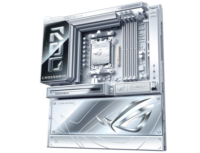 冰川白，华硕 ROG CROSSHAIR X870E GLACIAL 旗舰主板确认