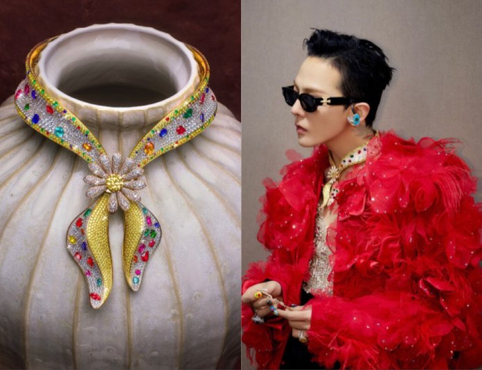 GD招牌頭巾變身華麗項鍊　鑲209克拉寶石襯天王氣勢