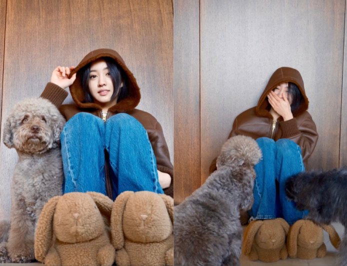 木村光希的兔子拖鞋又暖又可愛　愛犬全員黏上