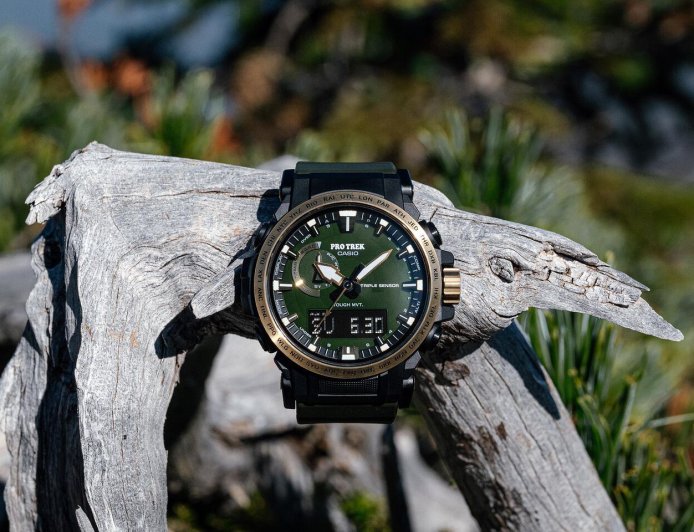 CASIO戶外運動錶染上山林綠　錶帶熱壓歷年型號慶30周年