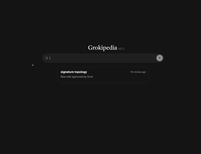 马斯克 AI 百科 Grokipedia 条目数突破 600 万，已达英文维基百科 86%
