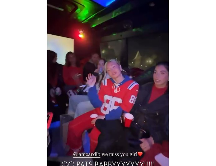 Patriots WAGs Sent Message to Cardi B on Raucous Party Bus Before Playoffs