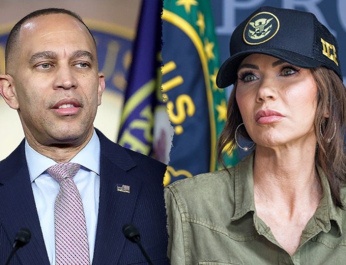 Jeffries says DHS Secretary Noem 'should be run out of town' amid ICE shooting backlash