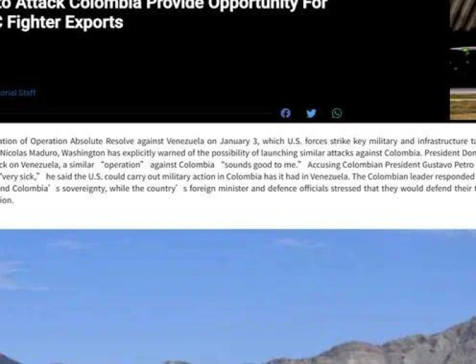 美媒：特朗普威胁哥伦比亚，为歼-10C拿下16亿美元订单提供机会？