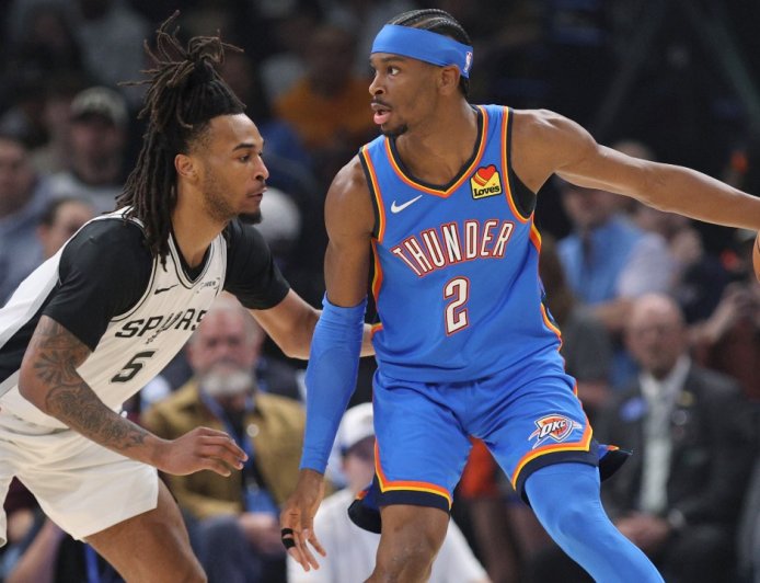 Gilgeous-Alexander scores 34, Thunder top Spurs for first time in four meetings