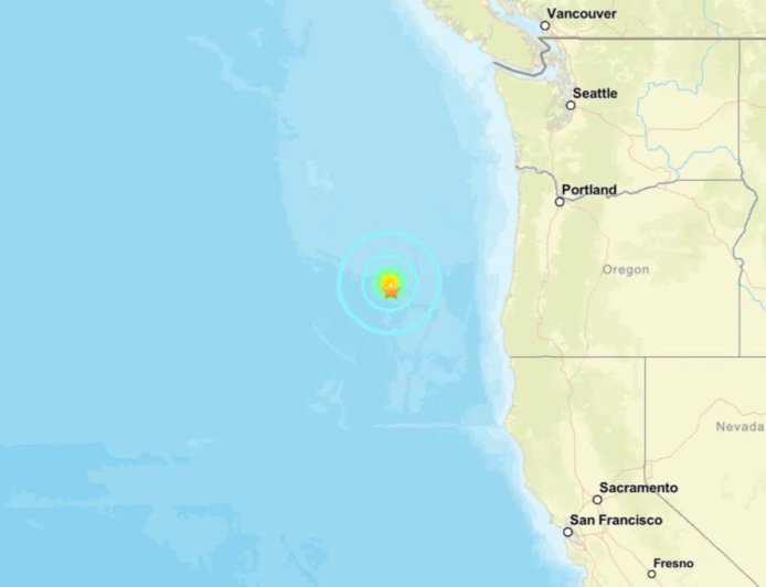 美国俄勒冈州海域发生6.0级地震