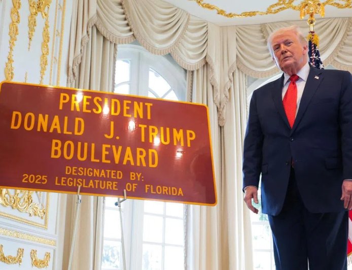 特朗普佛州庄园附近道路 更名为“特朗普大道”