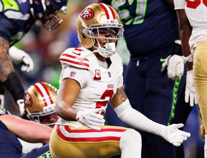 49ers defender headbutts Seahawks star during blowout playoff loss