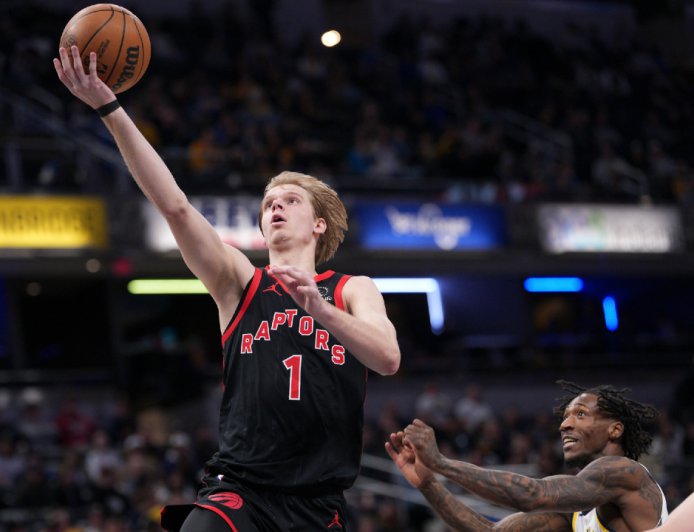 Gradey Dick’s unexpected double-double boosts Raptors amid thin roster
