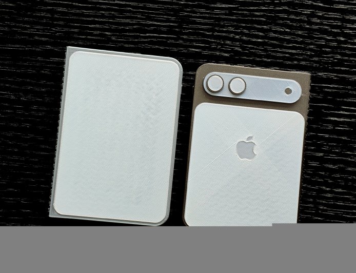 苹果首款折叠屏手机iPhone Fold模型展示 阔比例+内外双屏