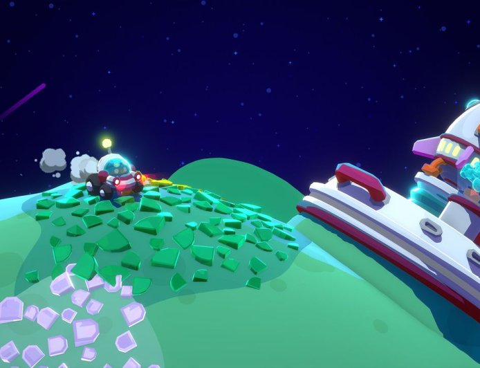 Dinner is served in Star Birds' latest early access update, adding bakeries and restaurants to the Dorfromantik devs' factory management sim: 'Ever fed an alien pizza?'