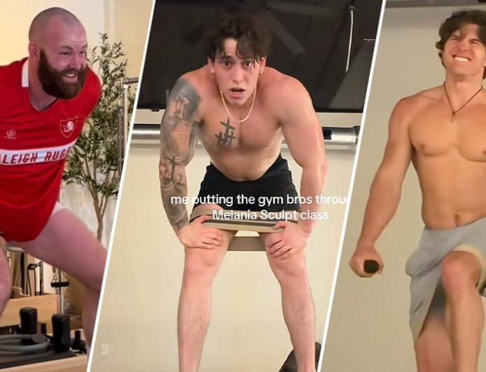 Viral videos show ripped gym bros collapsing during Pilates workouts