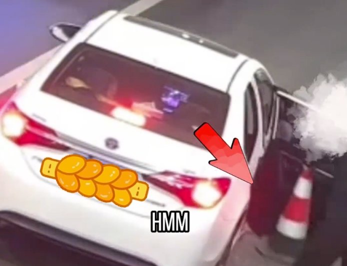 男子高速上停车顺走锥桶：只为在小区占车位用