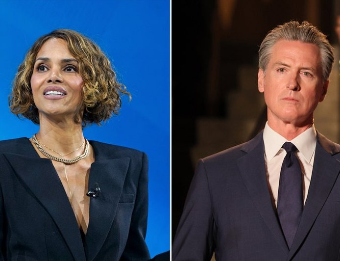 Halle Berry warns Gavin Newsom he 'can't sleep on women' if he wants to be president