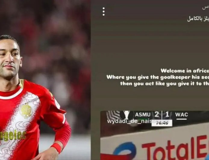 CAF Champions League: Hakim Ziyech criticizes refereeing after Wydad defeat