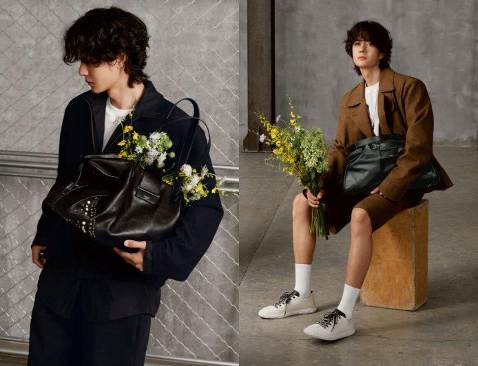 王一博休閒男友造型演繹JIMMY CHOO新包！可折疊大容量設計男女都能背