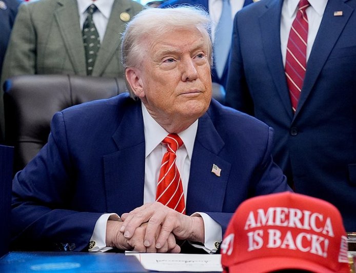 Mike Johnson backs ‘America Is Back!’ message as Trump debuts new hat design