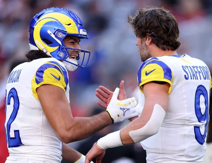 Rams' Puka Nacua reacts to Matthew Stafford's MVP, 2026 return: 'I almost did a backflip'