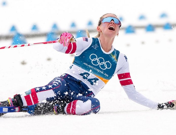 American Jessie Diggins pushes through extreme pain to win bronze at Winter Olympics