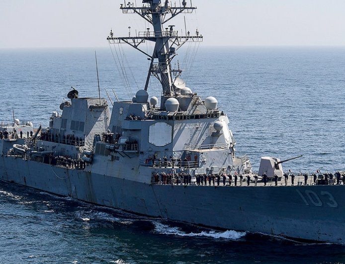 US Navy destroyer, supply ship collide in Caribbean, injuring 2 sailors