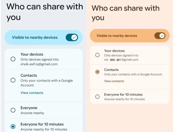 谷歌调整 Pixel 手机“快速共享”，仅支持“限时 10 分钟向所有人开放设备可见”