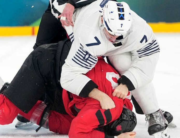 Olympic hockey player suspended for rest of Games after fight
