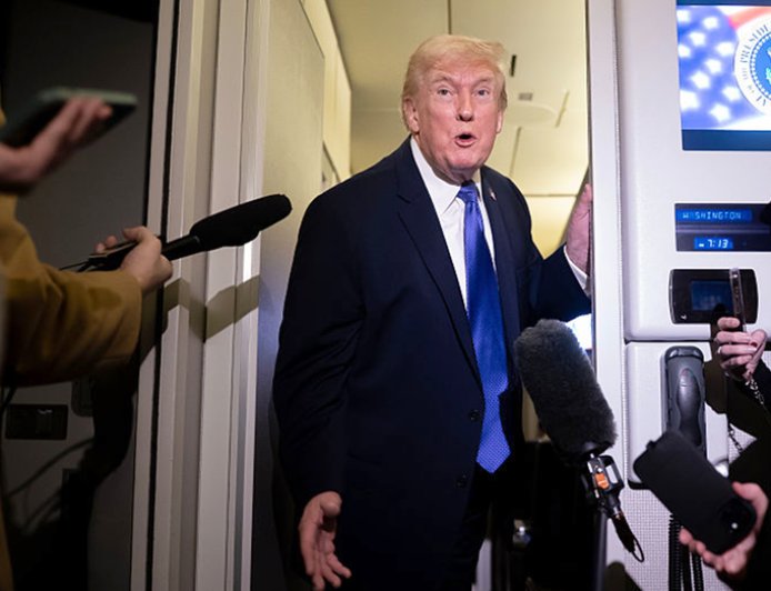 Trump says 'this is a Democrat shutdown' as he touts low inflation, falling murder rate