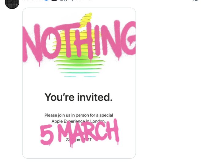 Nothing 魔改苹果邀请函海报，透露 Phone（4a）系列手机 3 月 5 日发布