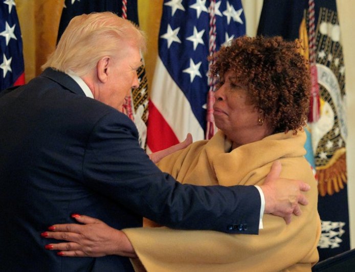 Grandmother tells Trump critics to 'get off the man's back' during White House Black History Month event