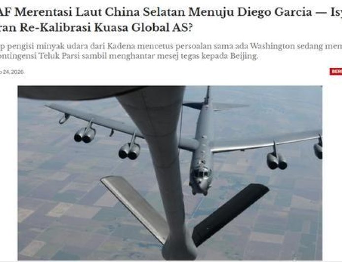 得看中国脸色？美KC-135经南海增援中东，全程规规矩矩不敢惹事？