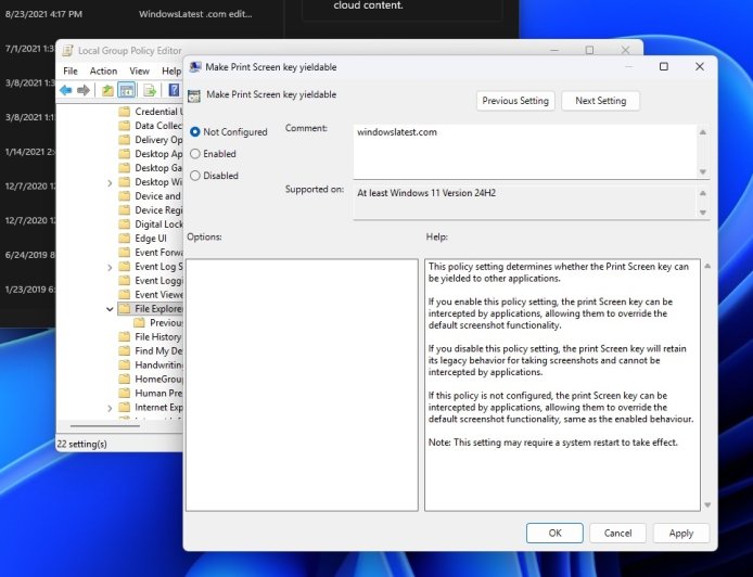 Windows 11的Print Screen键不再独占 第三方也能用