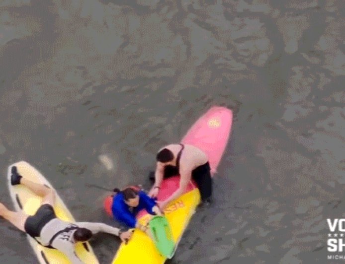 Video shows suspect’s desperate river escape as officers launch paddleboard pursuit