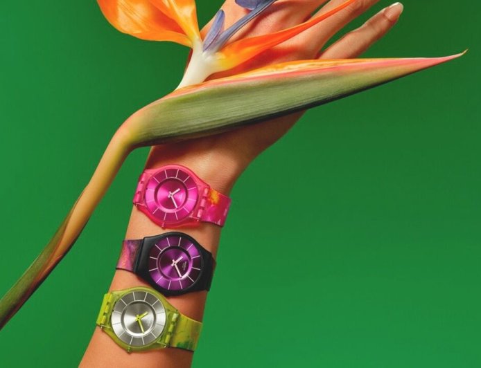 Swatch超薄錶換新裝　洋溢熱帶風情