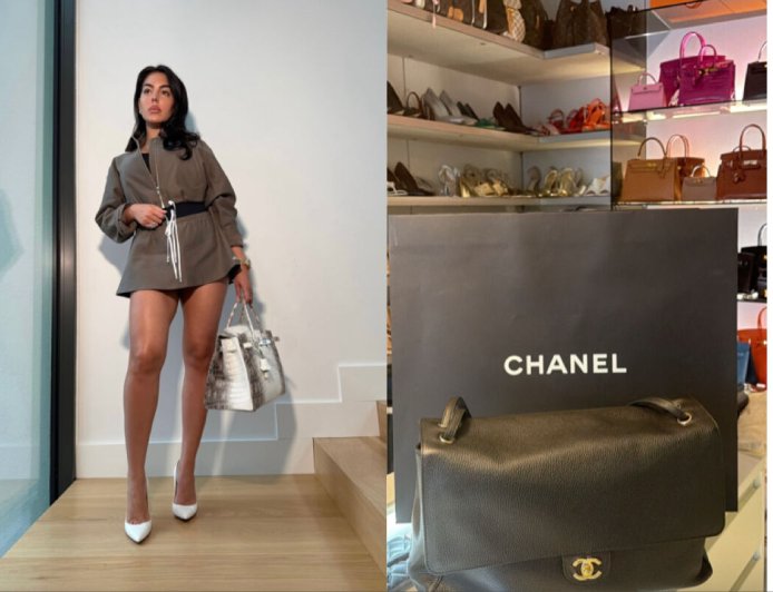 喬治娜曬香奈兒包曝光愛馬仕牆　按色系收納一目瞭然