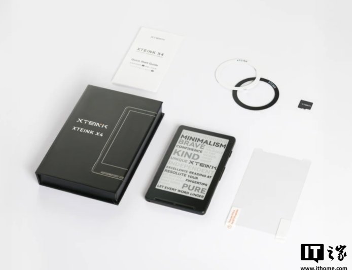 Xteink X4 黑白墨水屏阅读器上市：内置磁吸功能可贴在苹果 iPhone 背面，69 美元