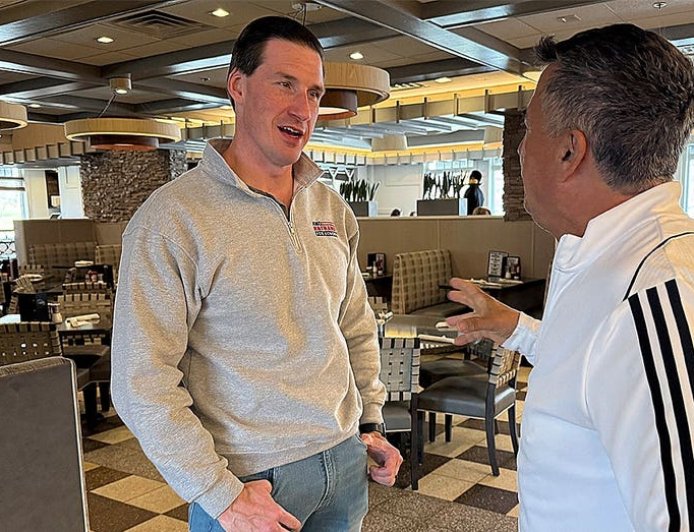 Republican seeks blue-state breakthrough, distances from Trump while taking aim at 'socialist'