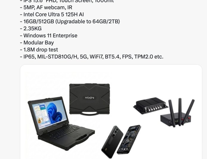 消息称诺基亚复活 Booklet 品牌，全新 X15 Enterprise 三防笔记本曝光