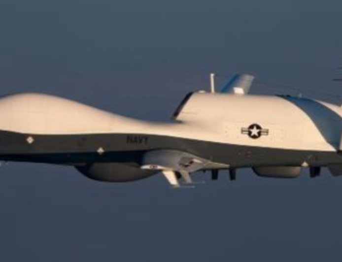 美媒：A级事故，美MQ-4C战略侦察无人机在中东坠毁