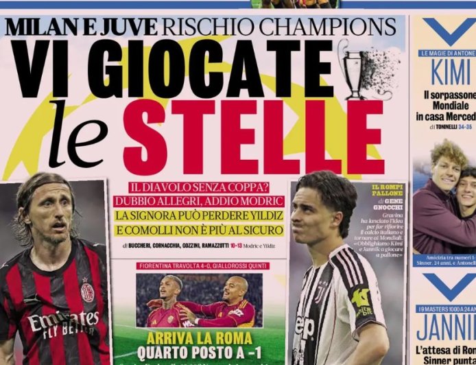 Today’s Papers – Milan and Juventus risk, Inter change
