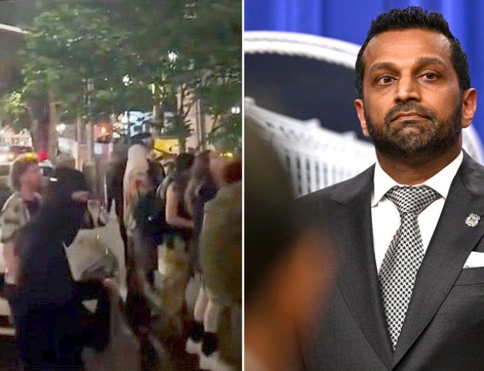 Agitators swarm hotel believed to house FBI Director Kash Patel
